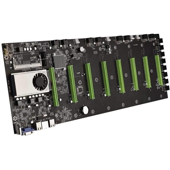 USA BTC-D37 GPU Mining Rig Machine Motherboard With CPU support 8 GPU PCIE slots - Picture 1 of 4